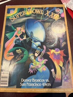 NFL Super Bowl XXIV Program Cover - Multicolor